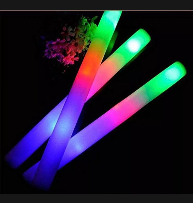 LED Foam Light up Glow Sticks Weddings Sweet 16 Etsy