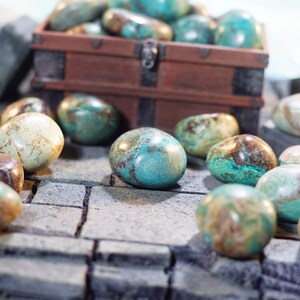 Chrysocolla and Turquoise Tumbled Stone, Chrysocolla and Turquoise Gemstone, Pocket Gemstone, Chakra Healing