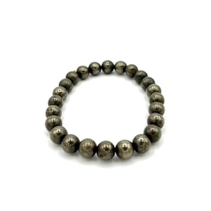 8mm Pyrite Bracelet, Gemstone Bracelet, Chakra Healing, Beaded Bracelet