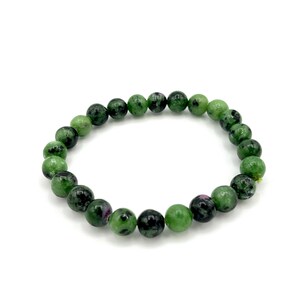 8mm Ruby Zoisite Bracelet, Gemstone Bracelet, Chakra Healing, Beaded Bracelet