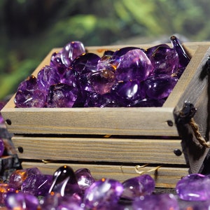 Amethyst Tumbled Stone, Amethyst Gemstone, Pocket Gemstone, Chakra Healing