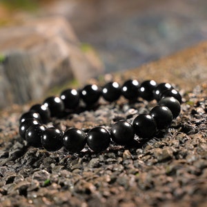 10mm Obsidian Bracelet, Gemstone Bracelet, Chakra Healing, Beaded Bracelet