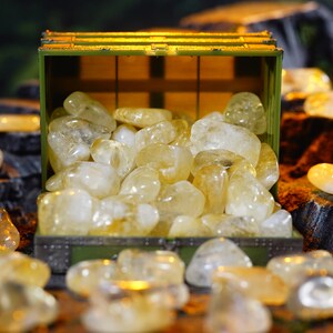 Citrine Tumbled Stone (2 Sizes Available), Citrine Gemstone, Pocket Gemstone, Chakra Healing