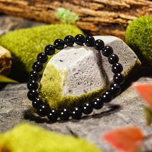 8mm Obsidian Bracelet, Gemstone Bracelet, Chakra Healing, Beaded Bracelet