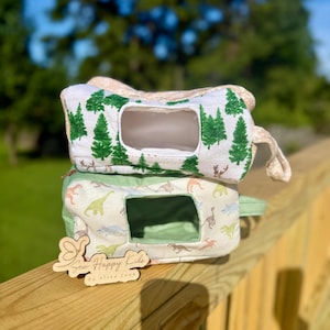 Handmade Baby Bag Organizer | Cute Travel Pouch for Diapers & Wipes | Baby Shower Gift | Small Diaper Clutch