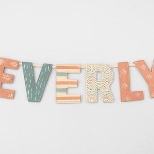 Fabric Name Banner | Nursery Decor | Kids Room Decor | Baby Shower Gift | Handmade Banner