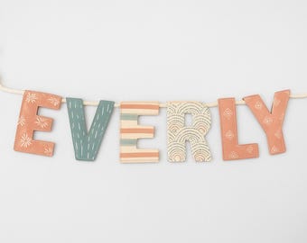 Handmade Fabric Name Banner: Nursery & Kids Room Decor