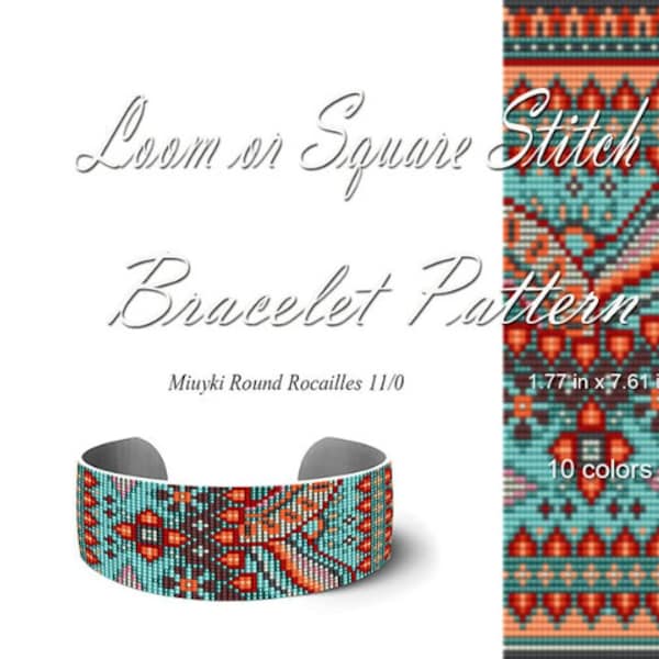 Bead loom pattern bracelet Ethnic style  jewelry Friendship Bracelet