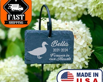 Memorial personalizado para tu mascota: Marcador de jardín de pizarra grabado con láser