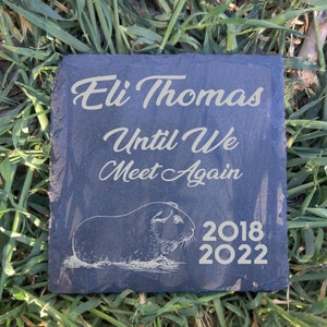 Custom Engraved Slate Guinea Pig Memorial Plaque: Pet Remembrance