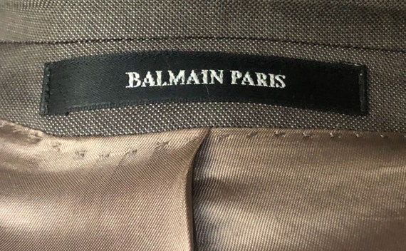 VINTAGE Balmain Paris Men's Wool 3 Button Suit Ja… - image 7