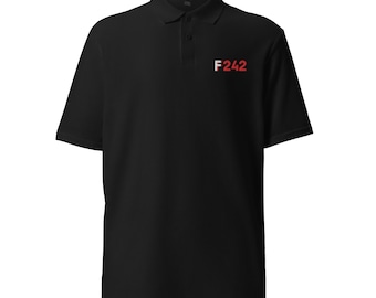 Pro-EBM-FRONT Unisex Piqué-Poloshirt gestickt Pro-EBM-242