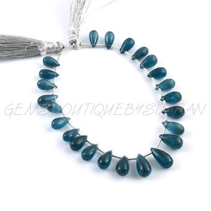 12 Pieces~~AAA Grade~~Natural Neon Blue Kyanite Smooth Drops Briolettes~~5*7-6*10 mm