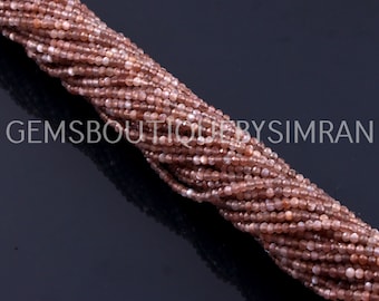 13 Inches Long Strand Chocolate Moonstone Faceted Rondelle Beads, Chocolate Moonstone Beads (2mm-2.5mm)