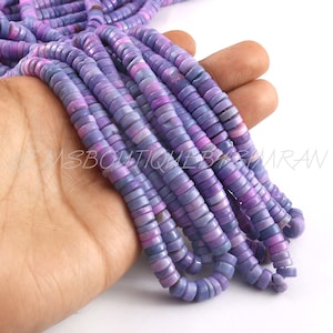 16 Zoll ~~Lavendel Opal Glatte Rollen Perlen~~Lavendel Opal Glatte Rollen~~Opal Glatte Heishi Perlen