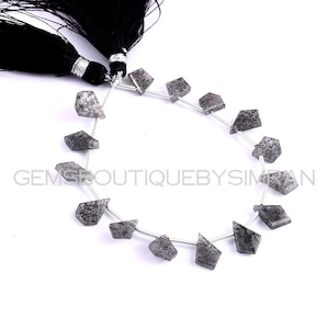 20 Pieces Black Sunstone Irregular Shape Flat Slices, Black Sunstone Flat Nuggets, Black Sunstone Faceted Nuggets Beads