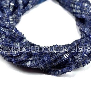 Iolite Smooth Square Shape Beads~  Iolite Flat Square Beads~~ Iolite Heishi Square Beads~~ Iolite Plain Beads