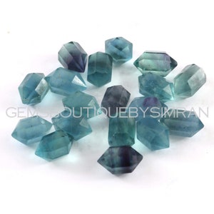 Natural Fluorite Double Terminated Carved Points Gemstone (6x10mm) Terminated Points Wands, Fluorite Points Jewelry Making Gemstone