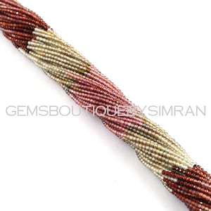13 Inches Long AAA Grade Strand Tundra Sapphire Faceted Rondelle Beads, Tundra Sapphire Gemstone Beads (2mm approx)