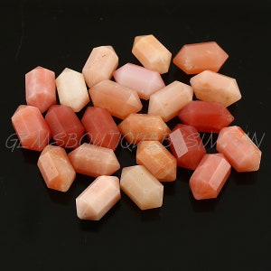 Natural Pink Opal Double Terminated Carved Points Gemstone 6x10mm, Pink Opal Points Jewelry Making Gemstone