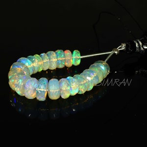 3 Inches~~Big Size~~AAA Grade~~Ethiopian Opal Faceted Rondelles~~Opal Faceted Beads~~