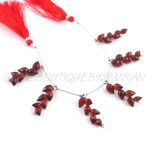 36 Pieces~~Mozambique Garnet Faceted Bud Drops~~Mozambique Garnet Faceted Drops Briolettes