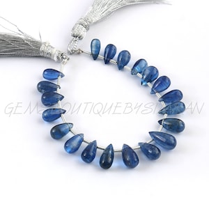 10 Pieces~~AAA Grade~~Natural Blue Kyanite Smooth Drops Briolettes~~5*7-6*11 mm