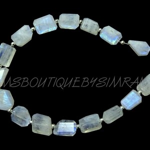 16 Pieces -- Rainbow Moonstone Step cut Nuggets -- Moonstone Nuggets