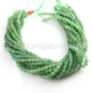Natural Green Aventurine Smooth Round Beads~~Green Aventurine Rounds~~15 Inches Strand~~6mm/8mm