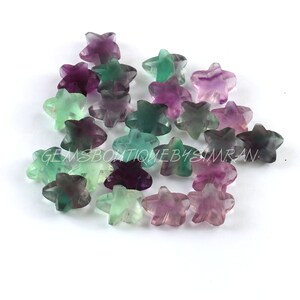 10 Pieces~~Nice Quality~~Rainbow Fluorite smooth Star Shape Briolette Beads~~Fluorite Carved Stars Briolettes~~10mm Approx~~ZLQ