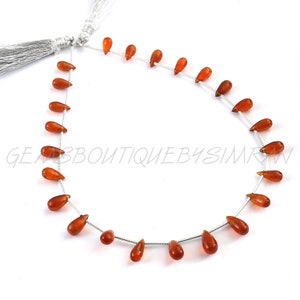 12 Pieces~~AAA Grade~~Natural Orange Kyanite Smooth Drops Briolettes~~5*7-6*10 mm