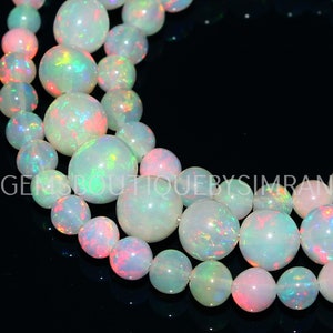 DISCOUNTED PRICE AAA Grade Ethiopian Opal Smooth Round Beads, Ethiopian Opal Smooth Beads (3.5- 6MM)