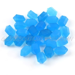Neon Chalcedony Double Terminated Carved Points Gemstone 6x10mm, Neon Chalcedony Points Jewelry Making Gemstone