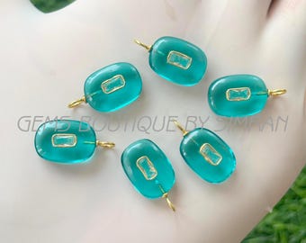 1 pieza ~~Colgante de plata esterlina con forma de cojín de cuarzo turmalina azul Paraiba ~~Colgante de piedra preciosa con incrustaciones de cuarzo hidro turmalina azul Paraiba