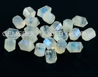 Rainbow Moonstone Double Terminated Carved Points Gemstone 6x10mm,Terminated Points Wands, Moonstone Points Jewelry Making Gemstone