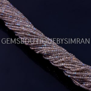 13 Inches Long Strand Natural Labradorite Faceted Rondelle Beads, Labradorite Beads (2mm-2.5mm)