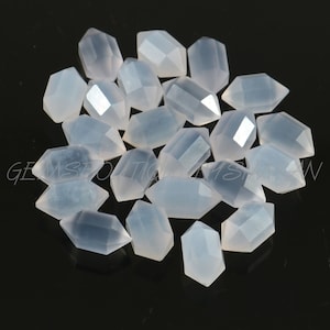 Natural Chalcedony Double Terminated Carved Points Gemstone 6x10mm, Natural Chalcedony Points Jewelry Making Gemstone