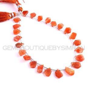 16 Pieces Tanzania Sunstone Irregular Shape Flat Slices, Sunstone Flat Nuggets Beads, Sunstone Faceted Nuggets