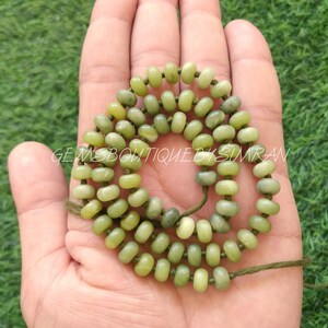 16/18/20 Inches Knotted Green Color Quartz Smooth Rondelles, Rainbow Color Gemstone Smooth Rondelle Beads~~Candy Gemstone beads