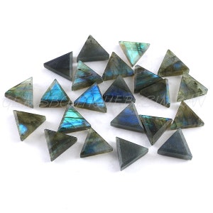8 Pieces~~Labradorite Flat Faceted Triangle Shape Briolettes~~Labradorite Fancy Briolettes~~13mm approx
