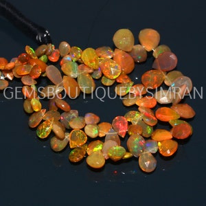 DISCOUNTED PRICE AAA Grade Ethiopian Opal Faceted Pears Briolettes, Ethiopian Opal Pears Briolettes (5*7mm to 7*9mm)