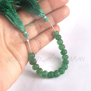 16 Pieces~~AAA Grade~~Green Strawberry Quartz Carved Melon Beads~~Green Strawberry Quartz Pumpkin Beads~~8mm Approx.