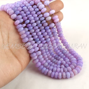 16 Zoll ~ Light Purple Opal Glatte Rondell Perlen ~ ~ Lavendel Opal Glatte Rondelle ~~ Opal Glatte Rondell Perlen