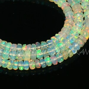 DISCOUNTED PRICE~~AAA Grade~~Ethiopian Opal Faceted Rondelles Beads~~Ethiopian Opal Faceted Beads~~(3.5-5.0MM Approx)