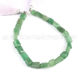 Green Strawberry Quartz Faceted Nuggets Shape Beads, Green Strawberry Quartz Gemstone Beads, 8 - 12 mm Size, 8 Inches Strand