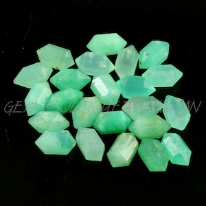 Natural Chrysoprase Double Terminated Carved Points Gemstone 6x10mm, Chrysoprase Points Jewelry Making Gemstone