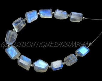 12 Pieces -- Excellent Quality Rainbow Moonstone Step cut Nuggets -- Moonstone Nuggets