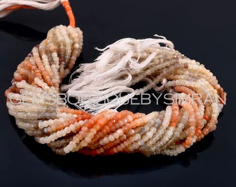 13 Inches Long Strand Multi Color Moonstone Faceted Rondelle Beads, Multi Color Moonstone Rondelle Beads (3-4 mm approx)