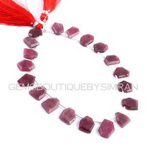 20 Pieces Natural Ruby Irregular Shape Flat Slices, Ruby Flat Nuggets, Ruby Faceted Nuggets