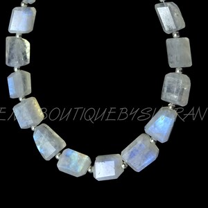 22 Pieces -- Rainbow Moonstone Step cut Nuggets -- Moonstone Nuggets